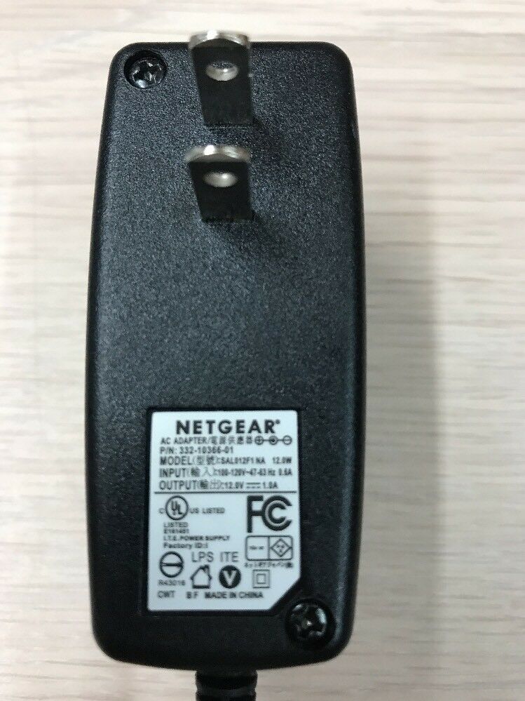 NEW 12V 1A Netgear SAL012F1NA 332-10366-01 AC Power Supply Adapter - Click Image to Close